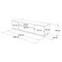 Hanah Home Soporte de TV Fr7-Aw Pino Atlántico y Blanco